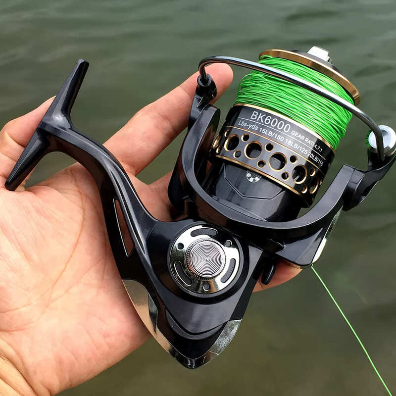 Nová rybářská přívlač kovová cívka 5.2:1/4.7:113BB kuličková ložiska Kaprový naviják BK2000-7000 Metal Line Cup Námořní náčiní
