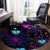 1pc Spider Web Hearts Office Round Area Rug, Indoor Mat Suitable ForOffice, Under Office Chairs Bedroom Living Room Home Decor, Room Decot106