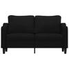 Vidaxl 2-Seater Sofa, Black, 140 Cm, Upholstered In Fabric