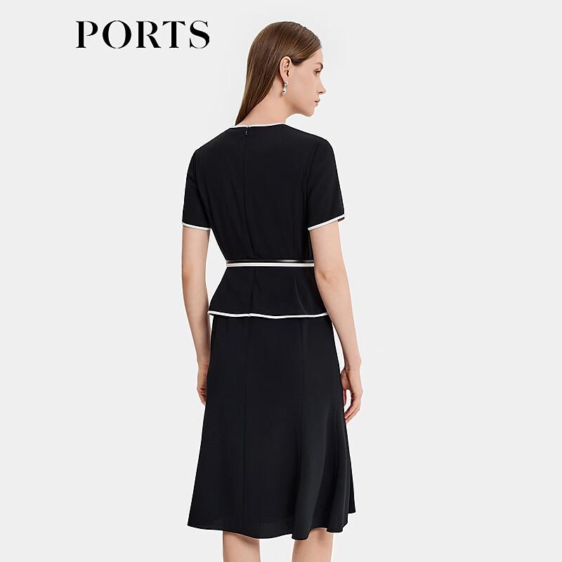 PORTS Women's Contrast Patchwork V-Neck Dress