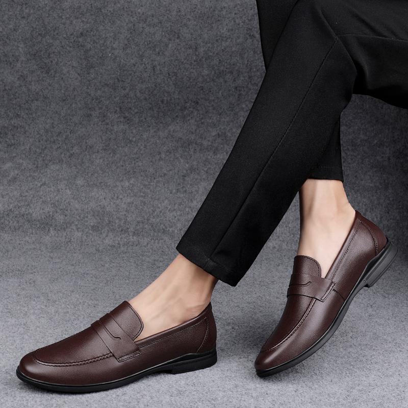 Fashion Fashion New Men's Driving Shoes Genuine Leather Upscale Men Loafers Slip-on Mocassin Homme Loafer Casual Comfortable Men's Shoes