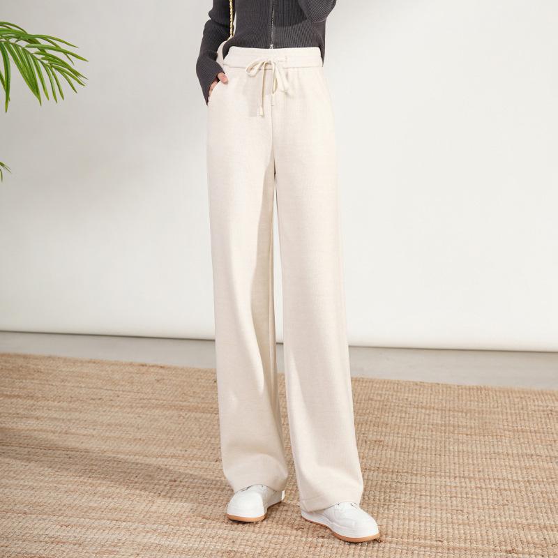 Autumn And Winter Fashion New High-Waisted And Thin Women'S Pants Straight Sweatpants Casual Versatile Loose Wide-Leg Casual Pants Women