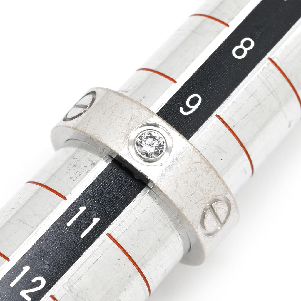 Cartier B4032500 love Love Ring half diamondRing ring K18WG/diamond #10(JP Size) Array