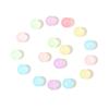 100-Piece Pack: Frosted Acrylic Macaron-Colored Round Beads with Hole for DIY Jewelry Making