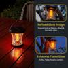 Waterproof Solar Lanterns, Flickering Flame Outdoor Lights, 4-Pack for Patio Garden Pathway Camping