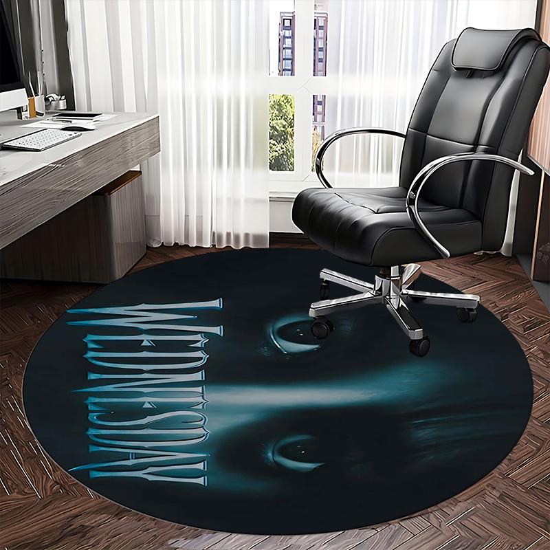 Wednesday Addams,Gothic Horror Chair Mat Round Rug Office Carpet, Non Slip, Suitable for Living Rooms, Bedrooms,Decor1205881a
