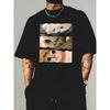 Cute Cat Dog Collage Print T-Shirt Unisex Oversized Crew Neck Top Soft Streetwear Aesthetic Shirt for Daily Outfits