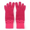 Excellent HERMES Gloves Heaven Chaine d'Ancre Motif Knit Gloves Pink Cashmere S Used