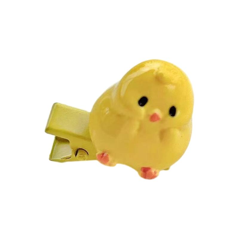 Princess Hair Clip 3D Chicken Hairpin Lovely Chick Hair Catch Barrettes Strong Hold Hairpin for Girls