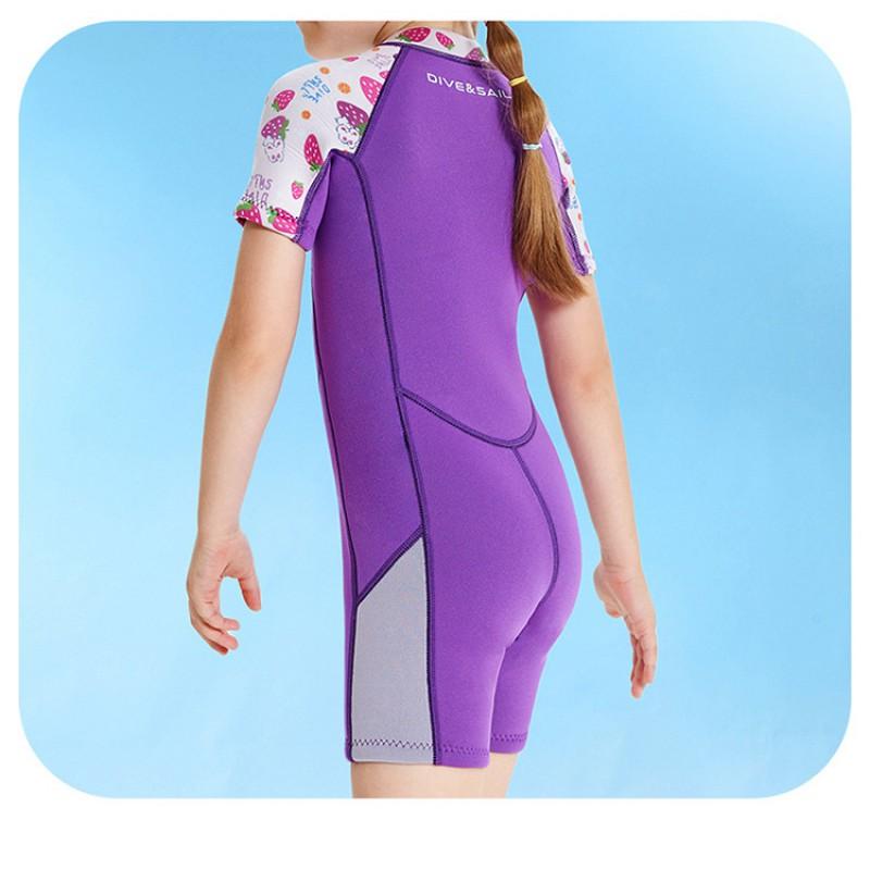 Children's Diving Suit 2.5MM One-piece Short-sleeved Warm Cold Snorkeling Surfing Swimsuit