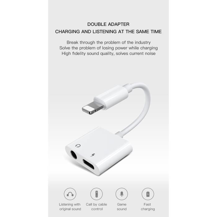 Blesk na 3,5 mm audio + adaptér portu Lightning pro mobilní telefon iPhone
