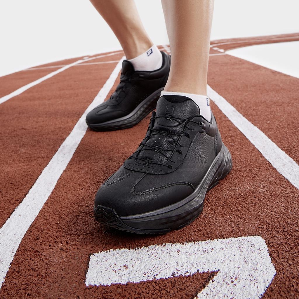 Fila Abrasion Resistant Breathable Low Top Running Shoes Men's Black A12M431113FBK