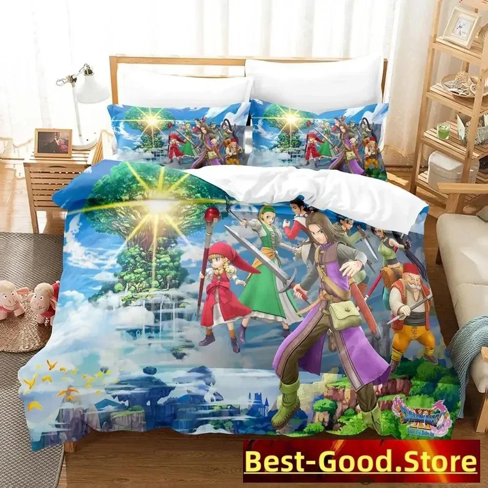 

Game Dragon Quest XI Beding Set Single Twin Ful Quen King-Sized Dimensionsd Dimensions Bed Linen Set Adult People Kid Bedrom Duvetcover Sets parure de 100*200cm Single