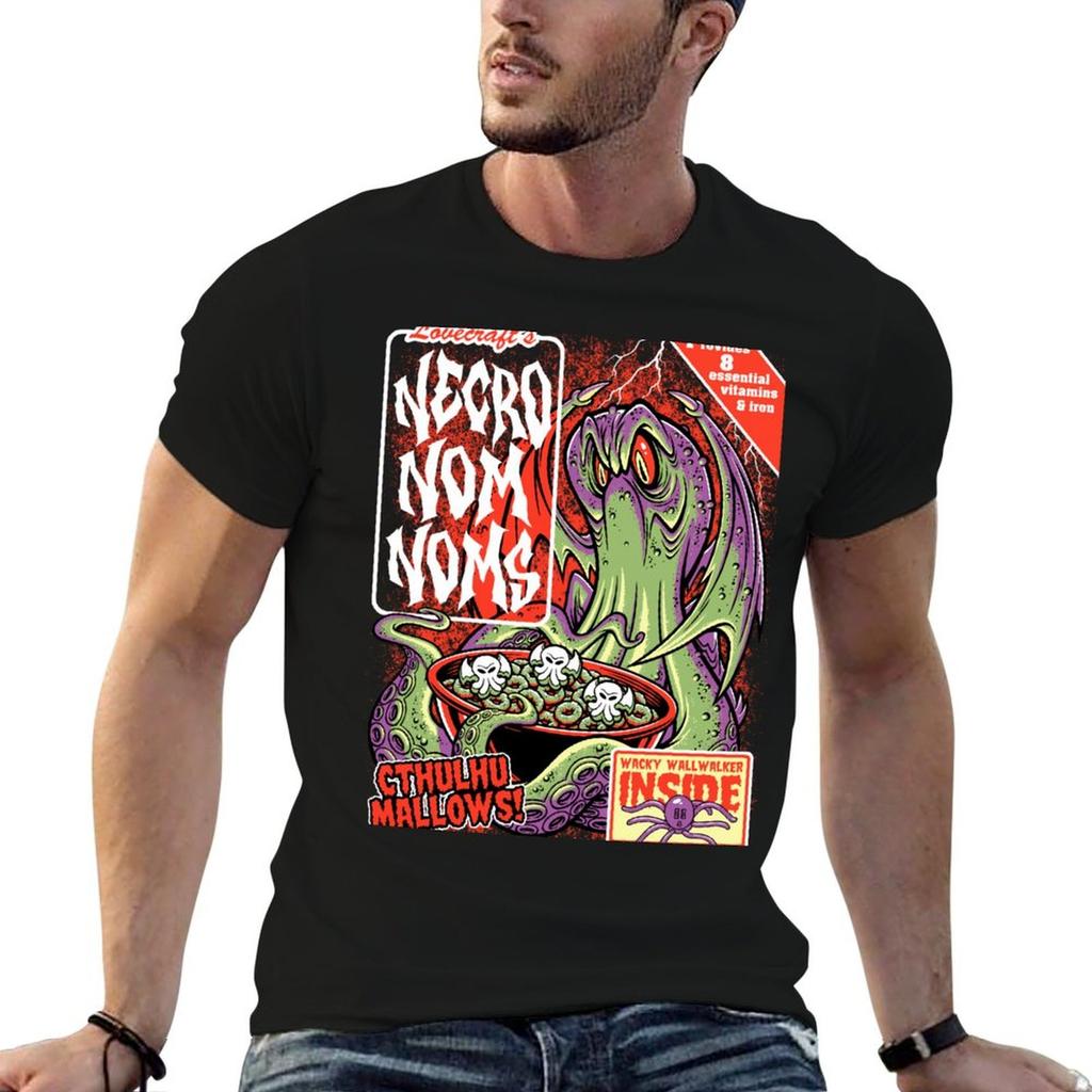 NECRO NOM NOMS! T-Shirt Vintage Print Crew Neck Tee