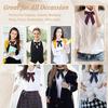 Women Girls Pre-tied Adjustable Bow Tie, Solid Ribbon Long Tail Bowknot for JK Uniform Lolita Shirt School Cosplay Party