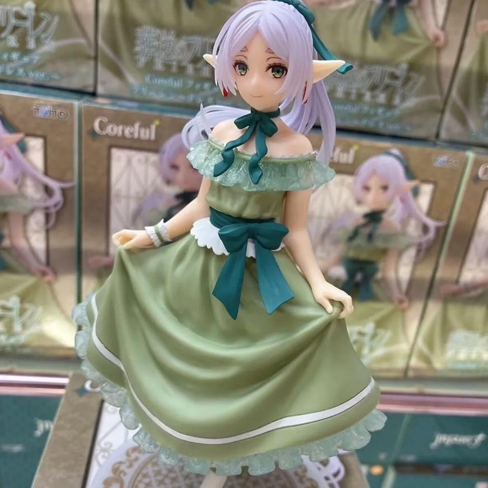 Frieren Beyond Journey'S End Action Figure Green Dress Evening Dress Pvc Figure Collection Anime Collectible For Anime Model