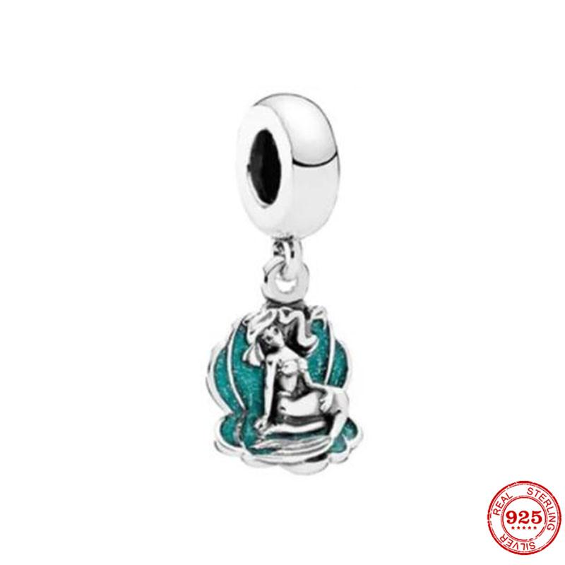 New Blue Fish Dangle Dolphin Whale Shell Starfish Squid Ocean Charm Copperbead Fit Original Bracelet Diy Jewelry