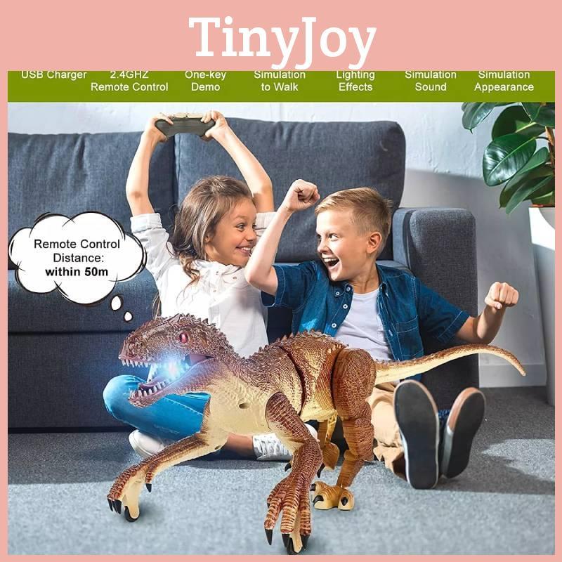Remote Control Dinosaur Toy Large Realistic Raptor With Spray Function For Boys And Girls Ideal Gift