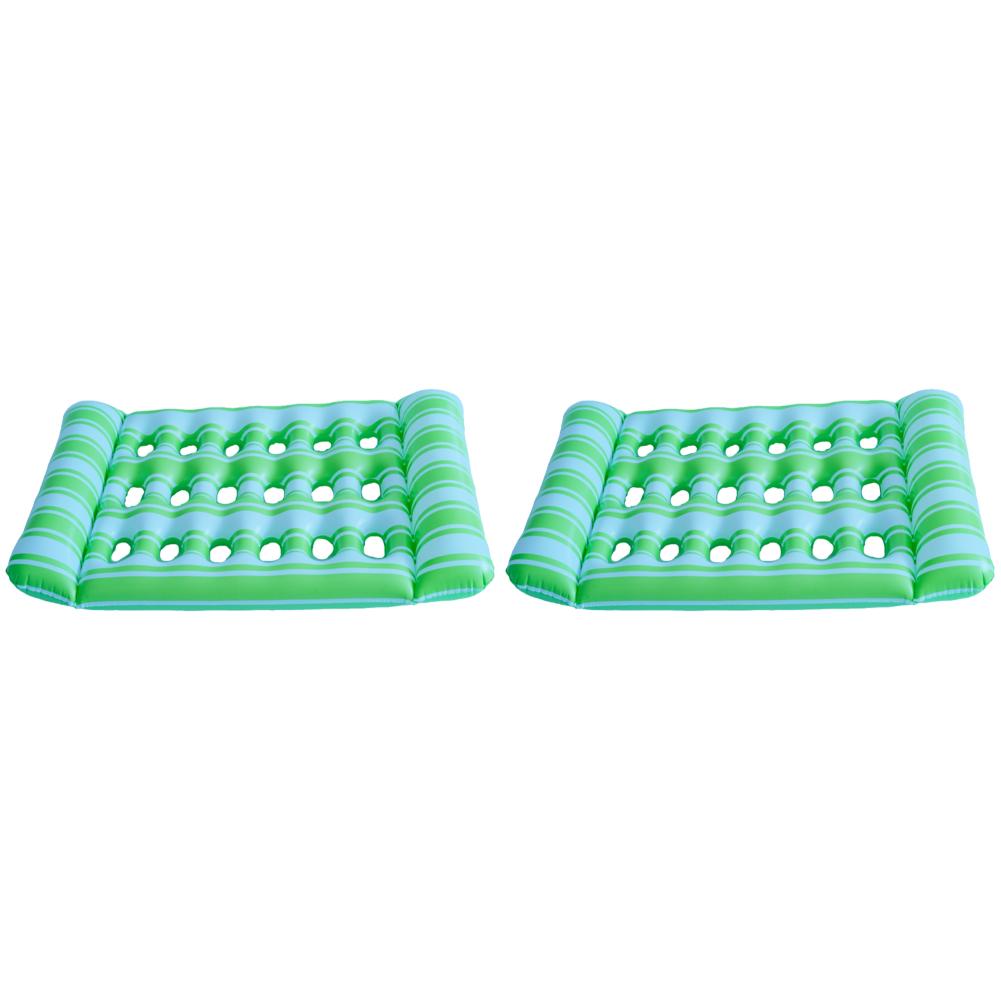 Inflatable Floating Bed Portable Floating Lounger Air Mattress Foldable Swimming Pool Air Mattress Outdoor Swimming