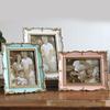 Antique Resin Art Golden Trim Photo Frame With Intricate Carved Pattern Tabletop Decors Picture Frame For Home Aesthetic