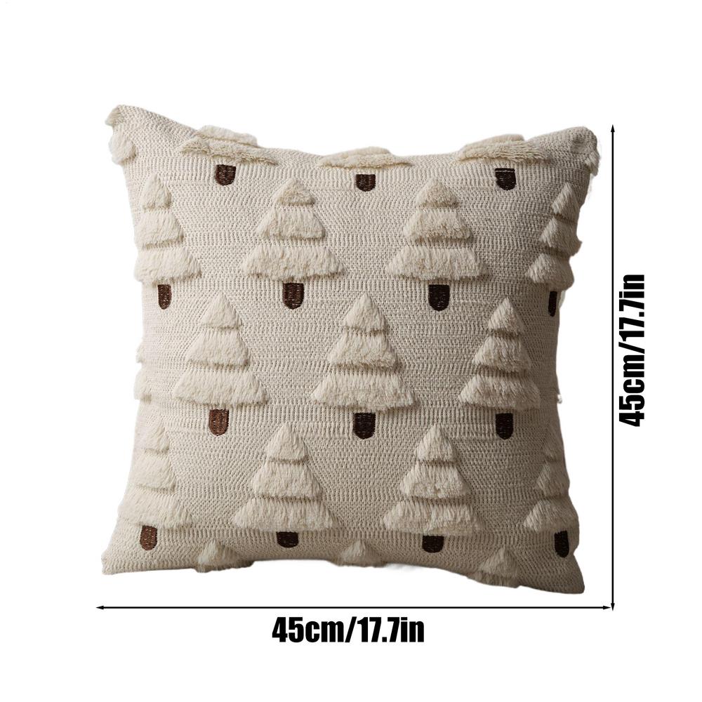 Наволочка для подушки  Рождественская елка  3D Вышитая наволочка  Рождественская елка  18x18 дюймов Рождественская наволочка для диванной подушки для гостиной