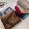 Wool color matching knitted small scarf women's winter warm student versatile wool couple scarf