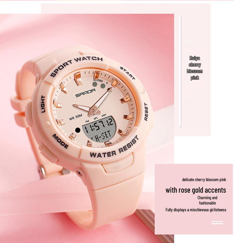 SANDA Dopamine Trend Waterdicht Casual Polshorloge voor Mannen en Vrouwen