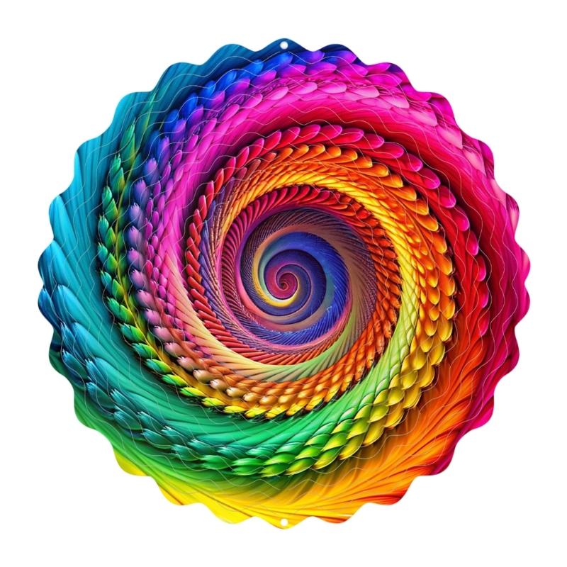 Ručně vyráběné barevné otočné zvonkohry kovové venkovní dekorace snadno zavěsitelný dekorativní přívěsek příslušenství