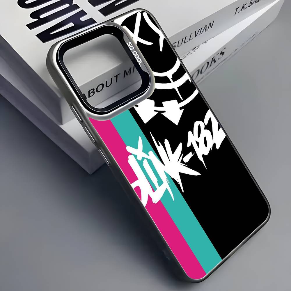 Band B-Blink-182 Phone Case For iPhone 16 15 14 13 12 11 Pro Max Grey Black Matte Laser Metallic Aurora Funda