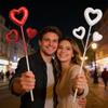 Cuore di San Valentino, Decorazioni Floreali a Forma di Fiore, Cuori in Schiuma con Glitter e Rami Floreali Fatti a Mano, Accessori a Forma di Cuore Pesca, Decorazioni per le Feste