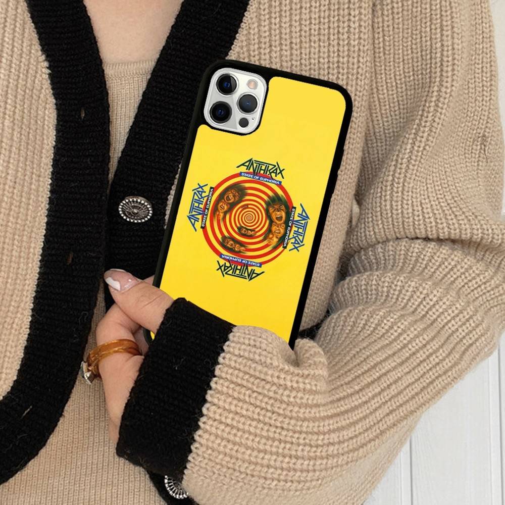 

A-ANTHRAX Band PC+TPU Protective Phone Case For IPhone 17 16 Pro Max 15 Plus 14 13 12 11 Cover iPhone 14 plus