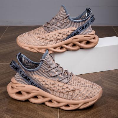 Moda Hafif File Erkek Günlük Ayakkabılar Konfor Spor Ayakkabılar Nefes Alabilir Koşu Spor Ayakkabıları Yumuşak Kaymaz Yürüyüş Ayakkabıları Büyük Beden