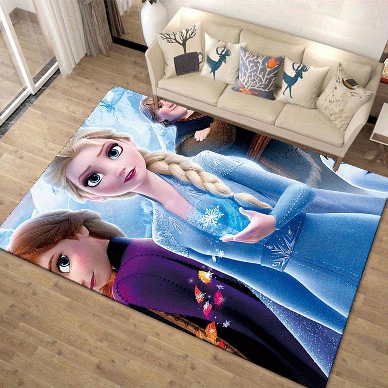 1pc Frozen Carpet Area Rug, Bedroom, and Playroom Durable, Stain-Resistant, and Easy To Clean, Living Room