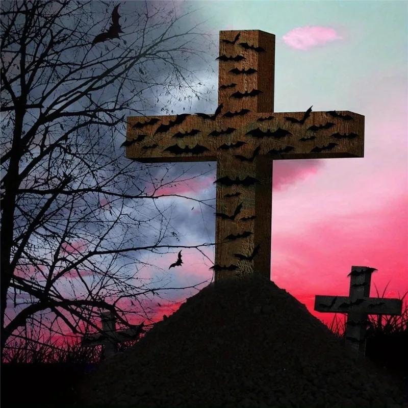 24/60 Stück Schwarze Fledermaus- und Spinnen-Wandaufkleber - Wiederverwendbare Halloween-Dekorationen für Fenster, Wände & Partys - Ungiftige Veranstaltungsrequisiten