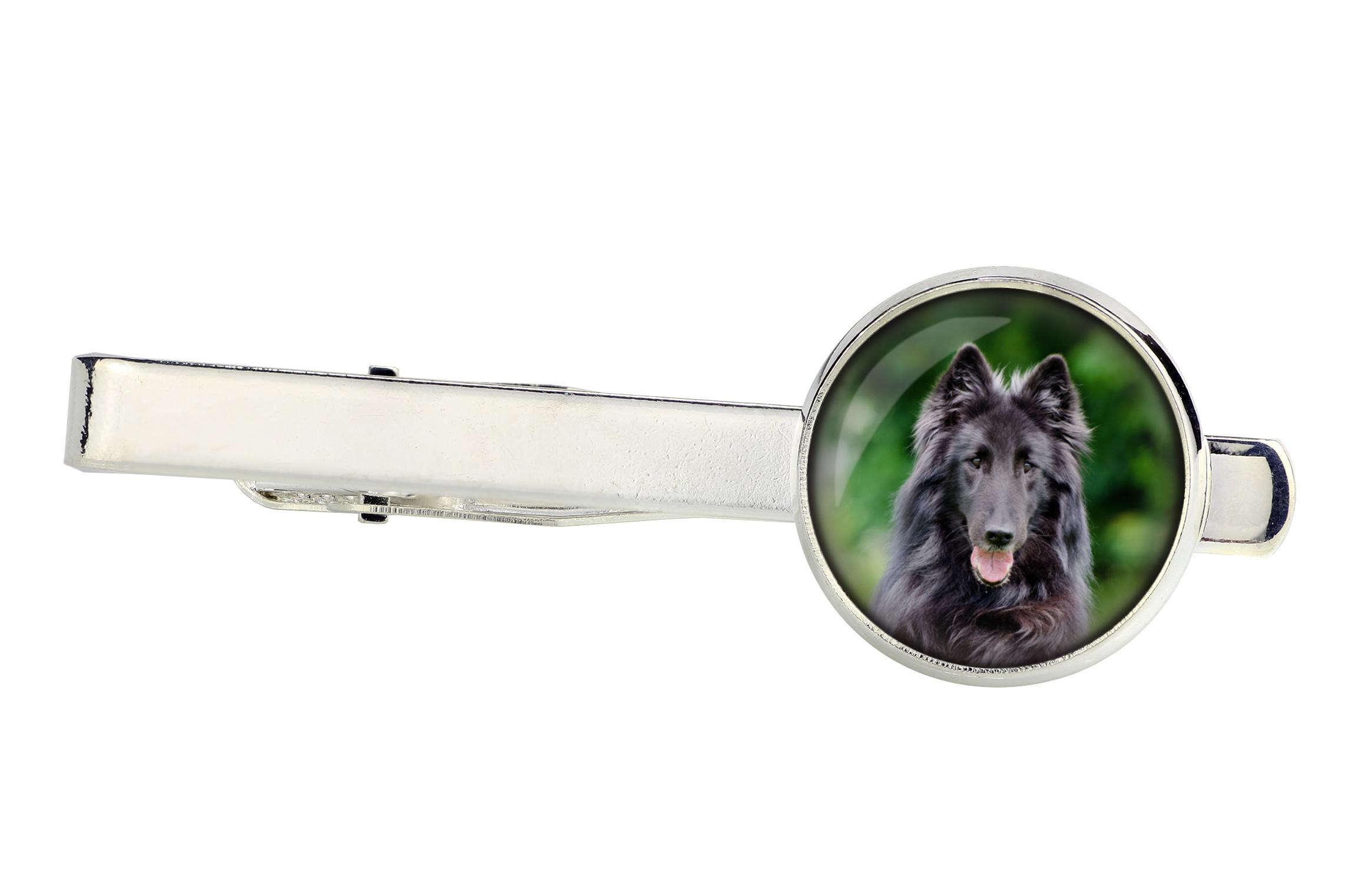 

Belgian Shepherd Dog, Belgian Sheepdog - tie clip, ornament, jewelry for an evening outfit by Art-Dog срібний