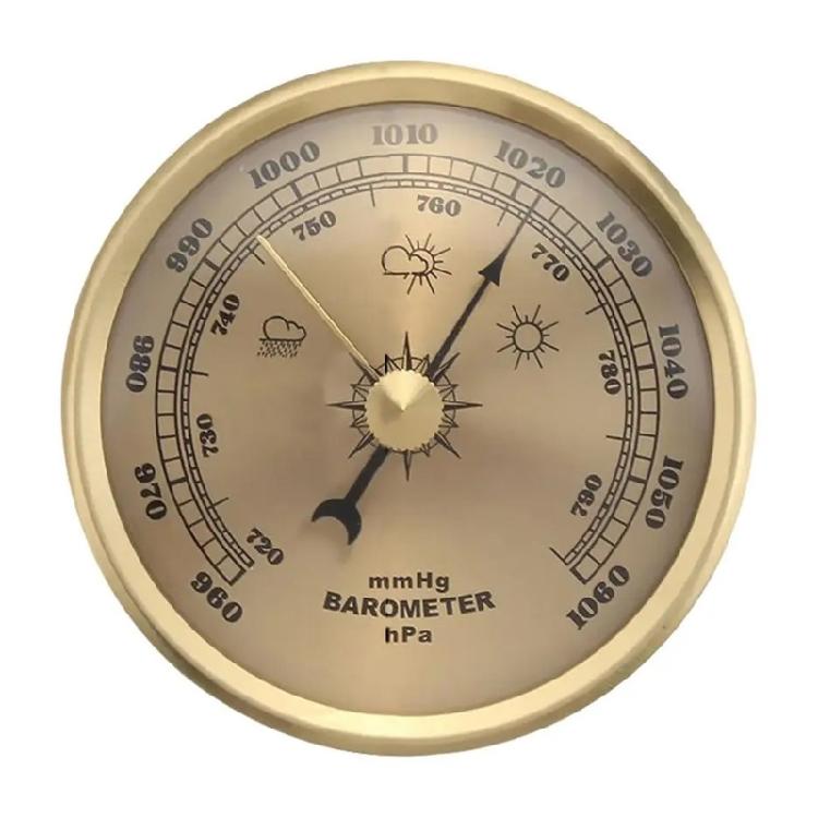 Barometer Analog Atmospheric Pressure Meter Manual Operation Antique Style Meteorology Equipment for Laboratory