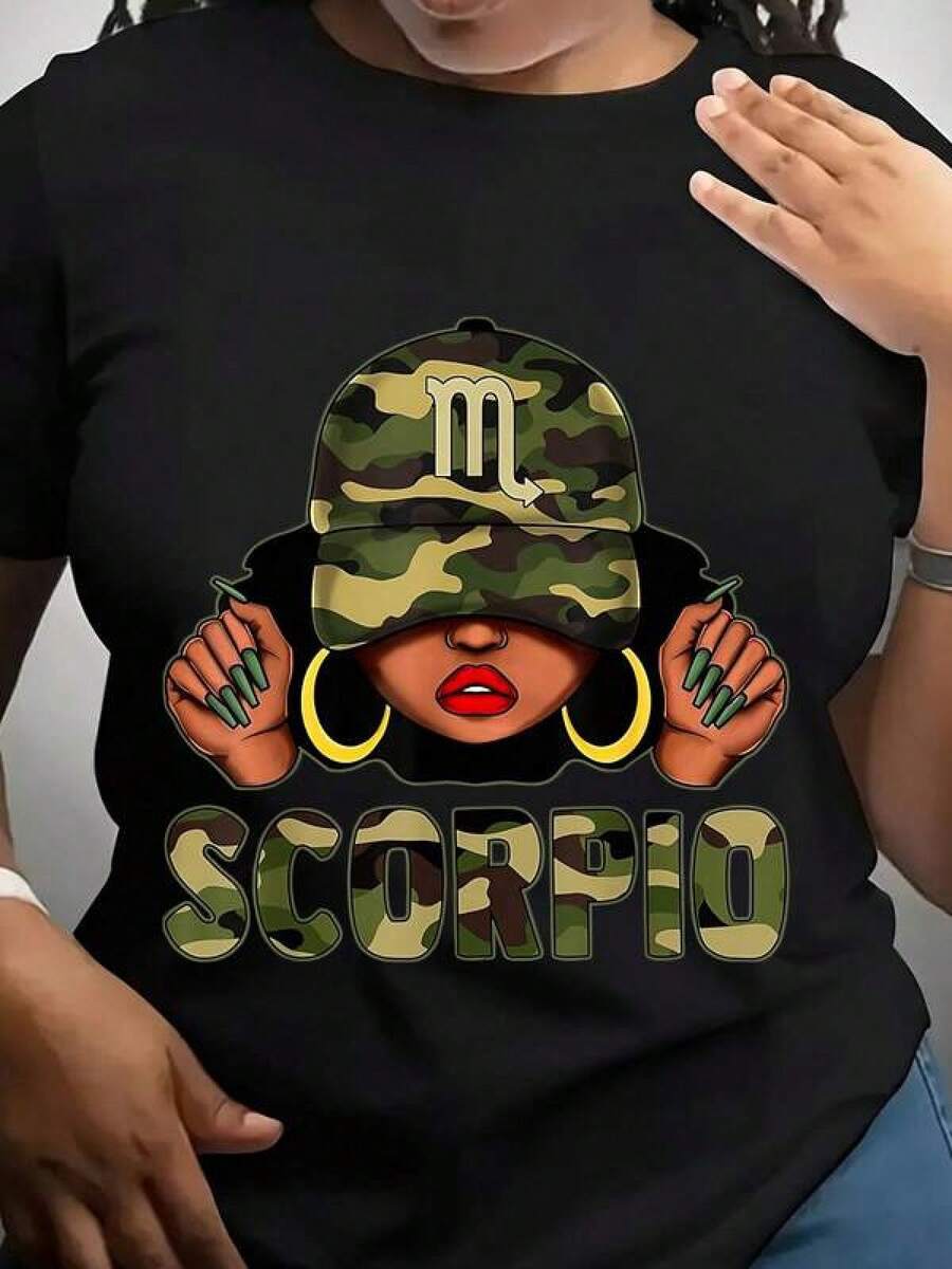 Graphic-Shirt Cotton Tees Size PlusVitality Scorpio Shirt, Playful Scorpio AF Shirt, Scorpio Queen S разноцветный