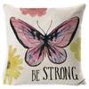 Village Style Rural Flower And Bird Sofa Pillow Cover Linen Spring Cushion Cover Car Waist Backrest Cover