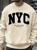 Herrtröjor Tryckta New York City Flerfärgade Pullover Avslappnad Mode Sportkläder Fleece Höst Toppar