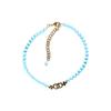 Colar Choker de Pérolas CC Metal com Logo e Strass Colar Feminino Azul ABB293-B13554-NQ109
