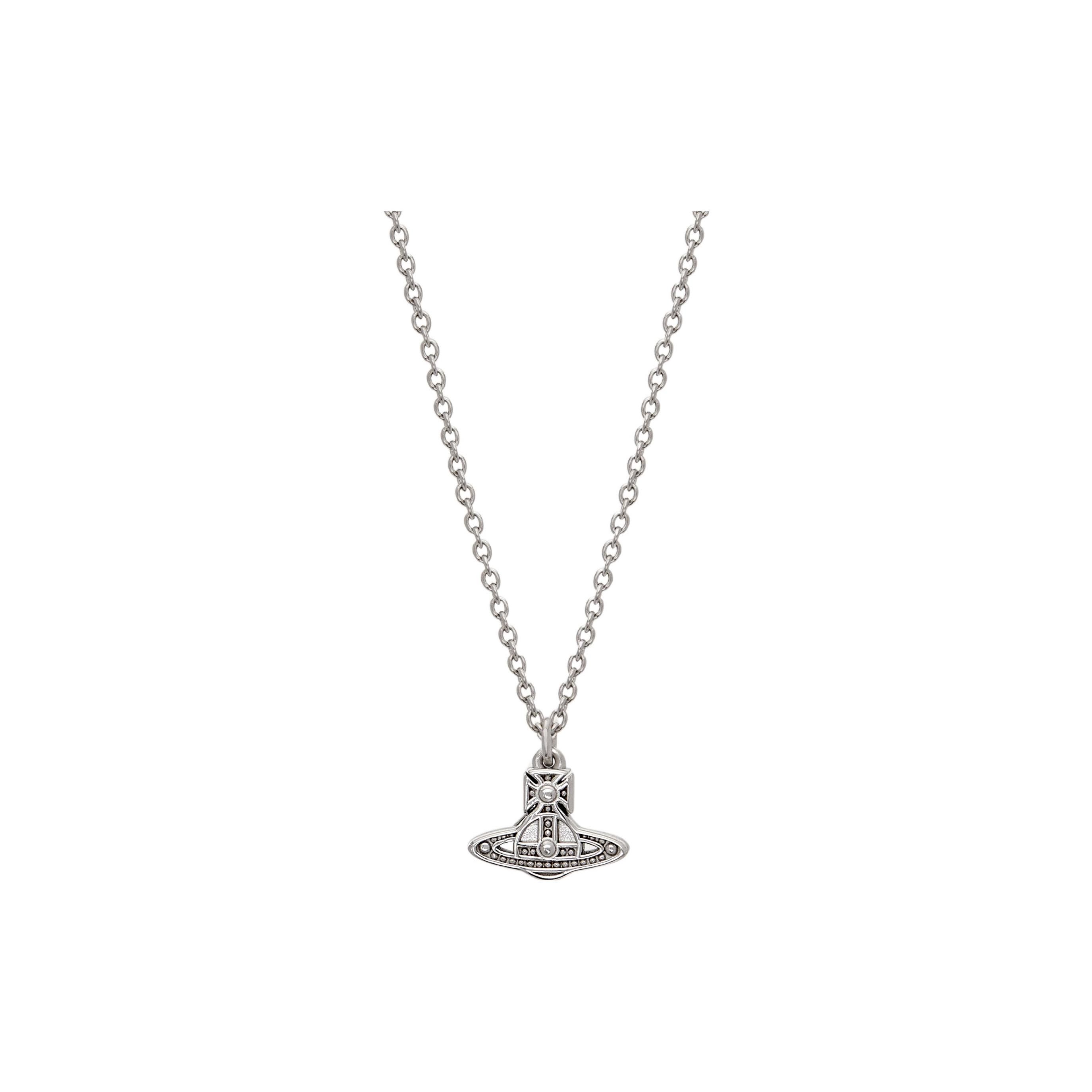 Vivienne Westwood Oslo Pendant 925 Silver Necklace Women necklace 6302020001P019P019 Box