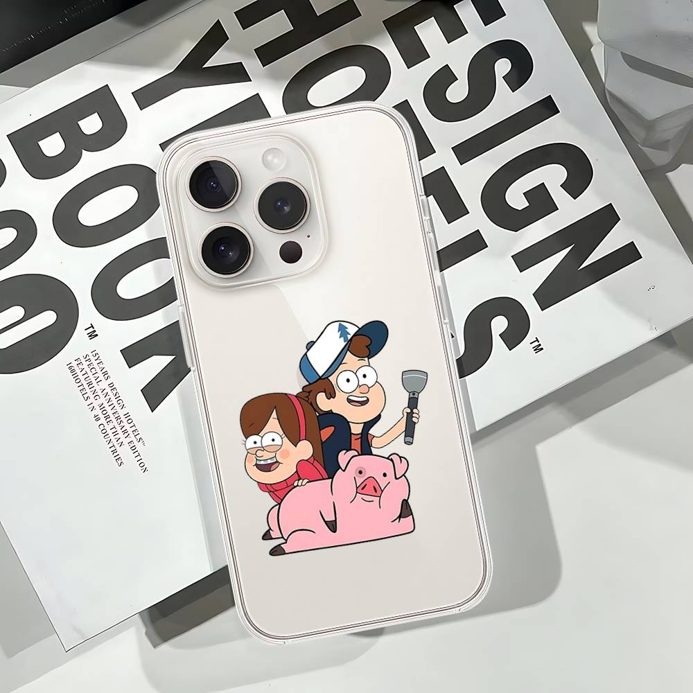Cute G-gravity Falls-S Phone Case Soft Transparent Case For IPhone 17 16 15 14 13 12 11 Pro Max Mini Plus Cover Case
