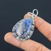 Friendship Day Sale Pear Natural Sodalite Sister Wedding Pendant Sterling Silver