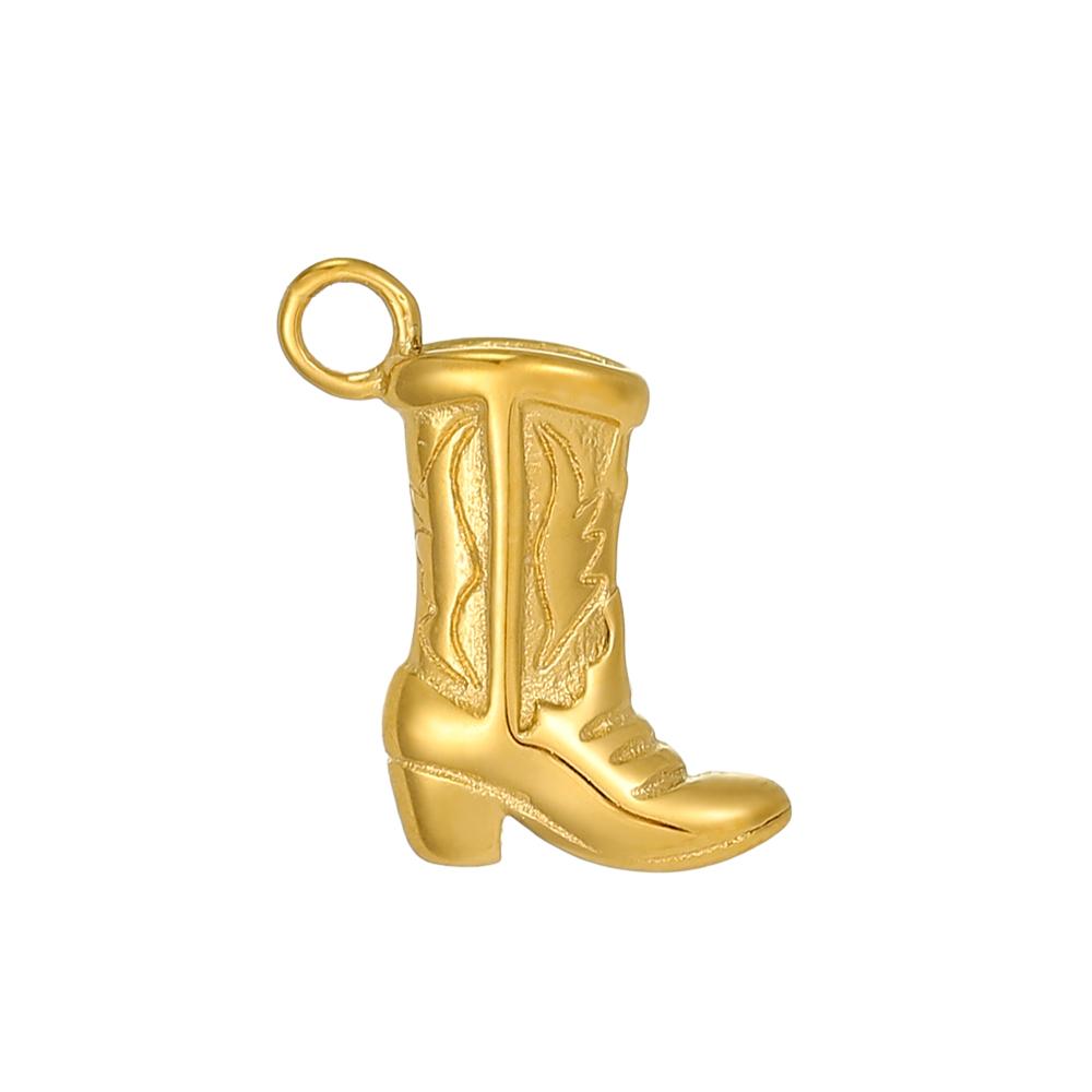 3PCS/LOT CARLIDANA Gold Plated Enamel Charms, Sun Star Boots Halloween Pendants, Stainless Steel DIY Jewelry With Clasp