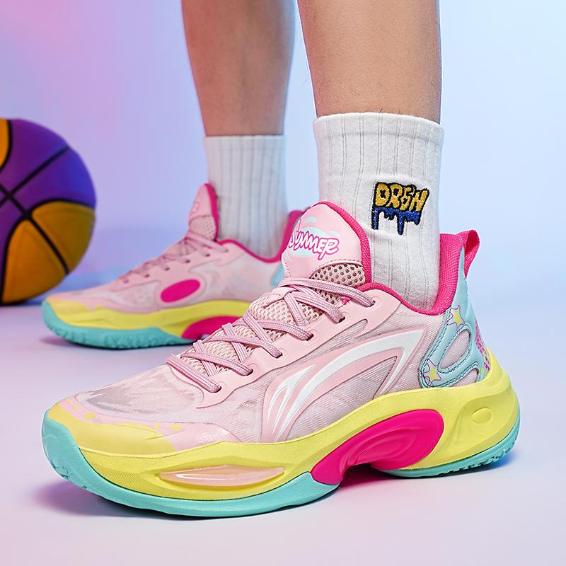 Men's Basketball Shoes Breathable Cushioning Non-Slip Wearable Runing Shoes Gym Training Athletic Basketball Sneakers for Women