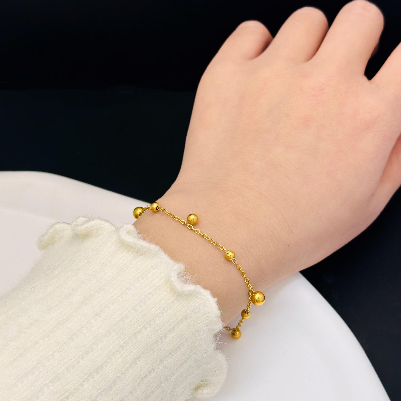 Meichen 18K позолоченное длинное ожерелье с кисточками из бусин - подвеска из нержавеющей стали для женщин