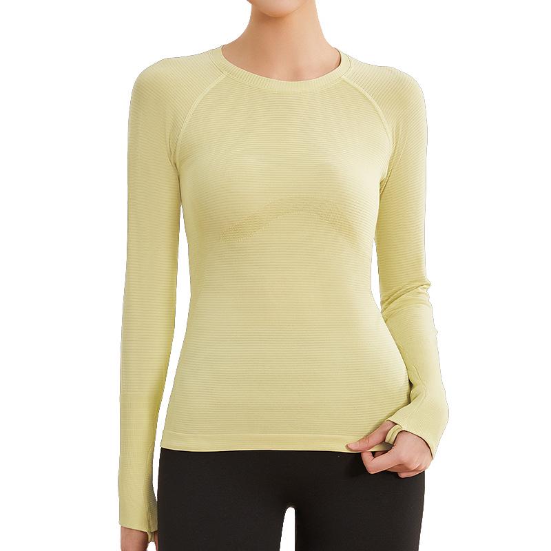 

Женский дышащий высокоэластичный топ с длинным рукавом для йоги, пилатеса и фитнеса, осень/зима Large