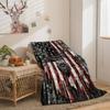 Cozy Deer Pattern Flannel Throw Blanket - Soft Warm & Skin-Friendly for Couch Bed Office and Travel - Versatile Gift Idea