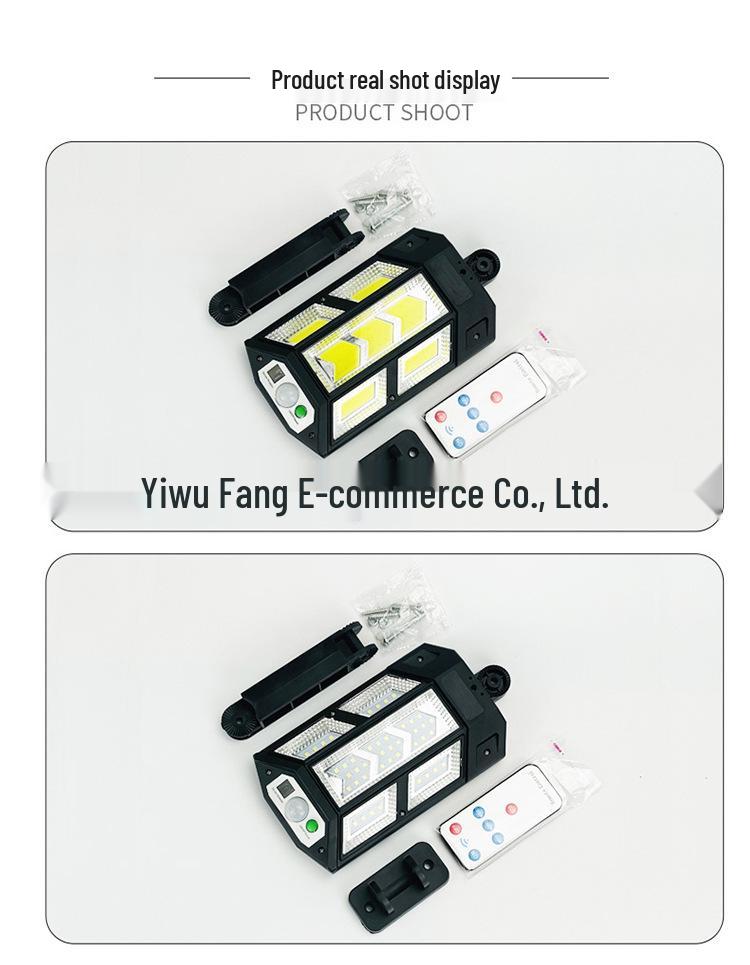 Solar-Powered Remote Control Motion Sensor Outdoor Wall Light