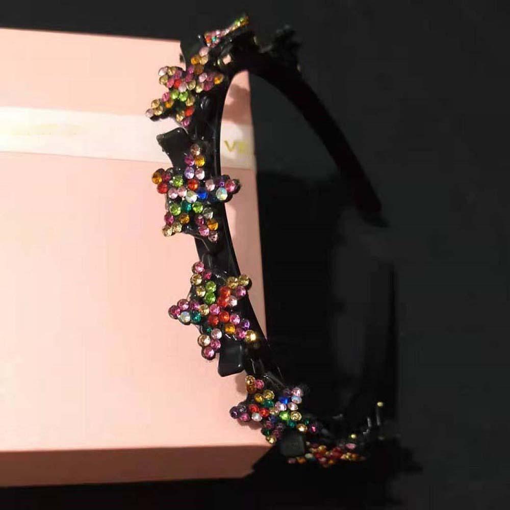 Snowflake Star Women Pearl Hair Hoop Sweet Hairband Fashion Hair Bands with Clips  Banquet